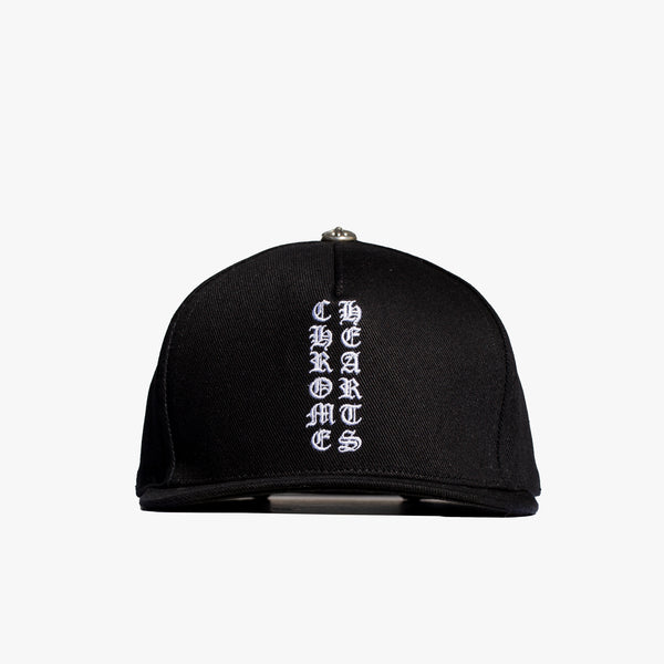 Chrome Hearts Vertical CH Denim Baseball Cap in Balck