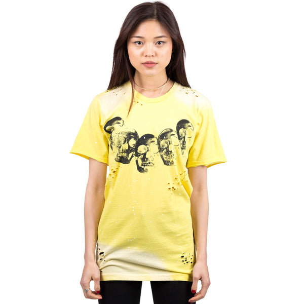 Dom Rebel - Amigos Paint Splatter Tee in Yellow