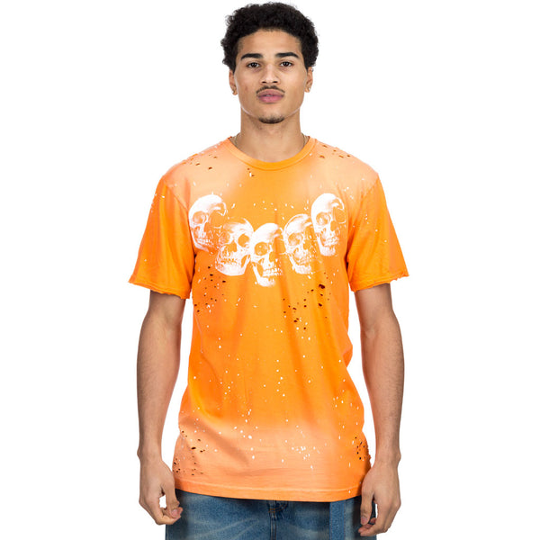 Dom Rebel - Amigos Paint Splatter Tee in Orange