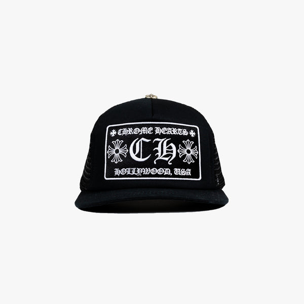 Chrome Hearts CH Patch Black Trucker Cap