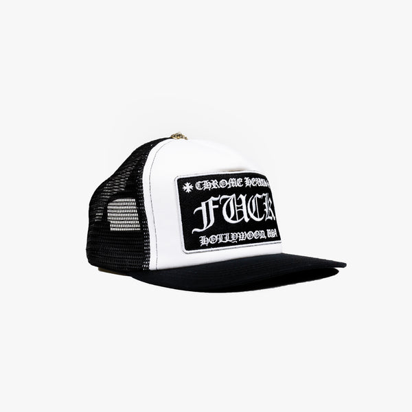 Chrome Hearts F#CK Patch Trucker Cap in Black