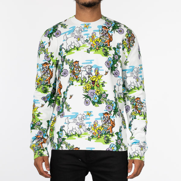 Alexander McQueen McQ Mens Holy Sheep Sweater in White