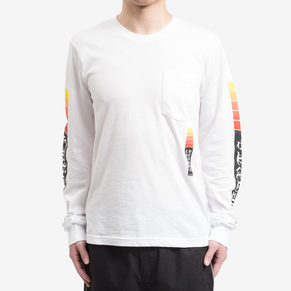 Chrome Hearts Mens CH Made in Hollywood LS T-Shirt in White