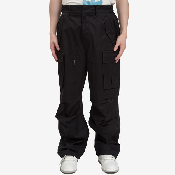 Juun.J Mens Double Layered Cargo Pants in Black