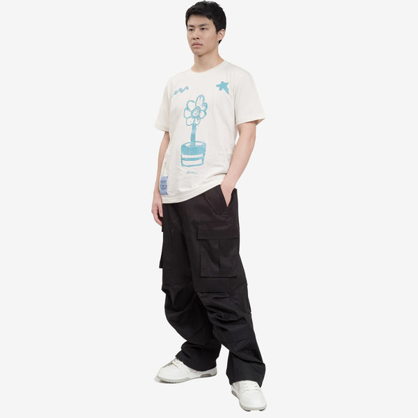 Juun.J Mens Double Layered Cargo Pants in Black