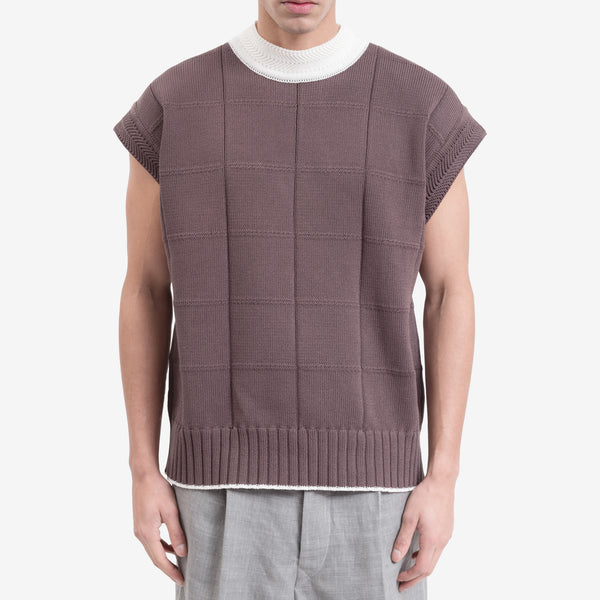 Uniforme - Oversize Stich Vest in Sparrow