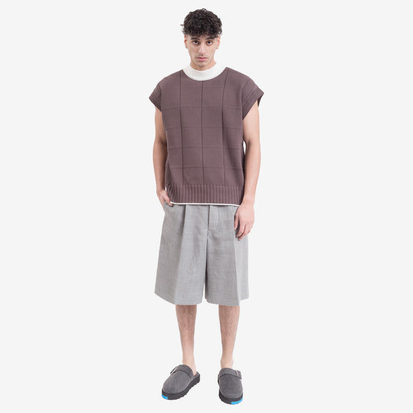 Uniforme - Oversize Stich Vest in Sparrow