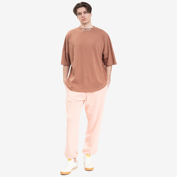Palm Angels Mens GD Logo Sweatpants in Salmon