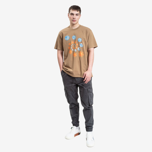 Juun.J Mens Dyed Cargo Joggers in Grey