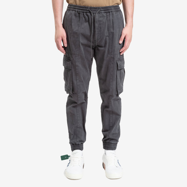 Juun.J Mens Dyed Cargo Joggers in Grey