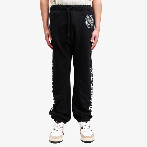 Chrome Hearts Mens Horseshoe Multi Print Sweatpants in Black