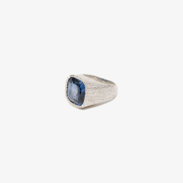 Bleue Burnham Grand Natures Smile Signet Ring in Sterling Silver