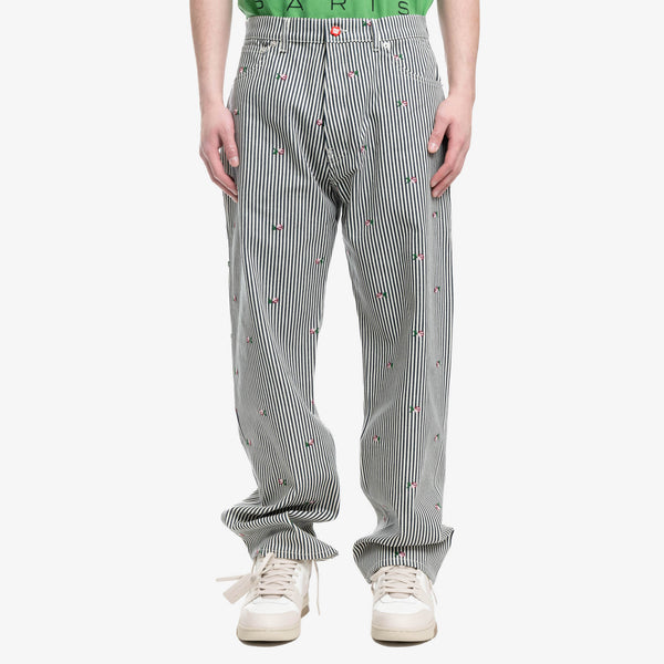 KENZO - Rinse Striped Suisen Relaxed Jeans in Rinse Blue Denim