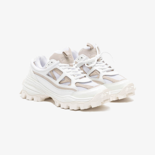 Mens Juun.J Sneakers - Double Layers Trainers in White