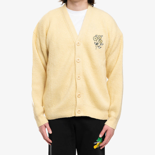 Drôle de Monsieur Mens Le Cardigan Mohair in Light Yellow