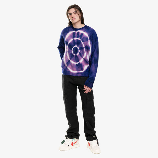 Off-White Tie Dye Mohair Skate Sweater in Purple
