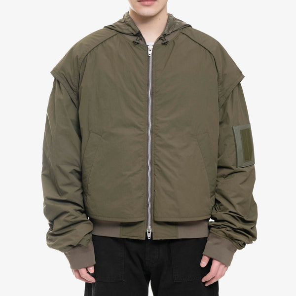 Juun.J Mens Lightweight Hood Detach MA-1 Jacket