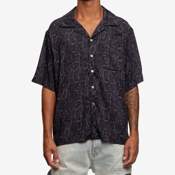 Rhude - Rayon Snake Shirt in Black