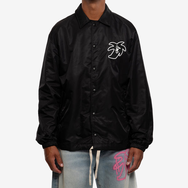 Palm Angels Mens Hunter Coach Jacket in Black