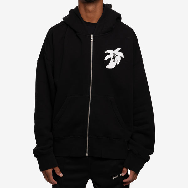 Palm Angels Mens Hunter Zip Hoody in Black