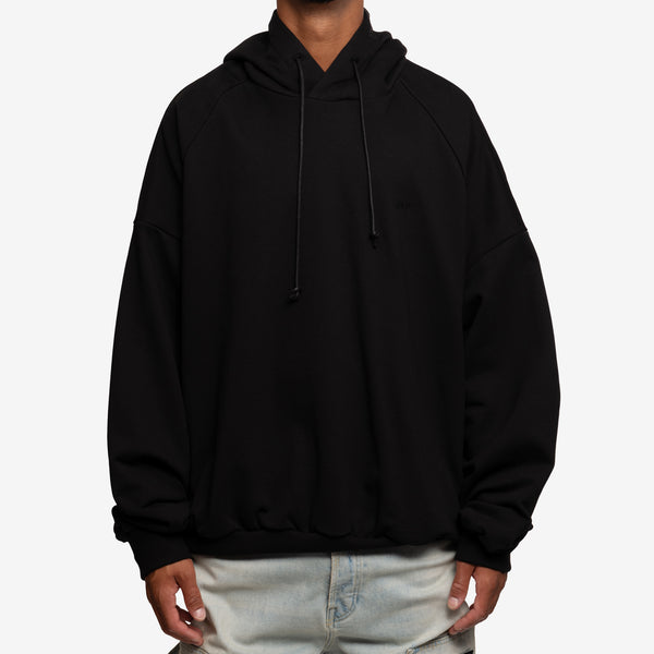 Juun.J Mens Oversize Cotton Hoody in Black