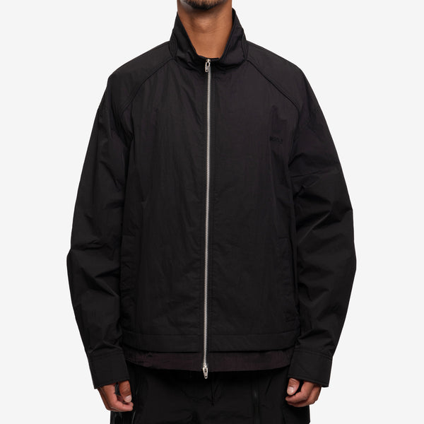 Juun.J Mens Side Zip Detail Zip Up Shirt in Black