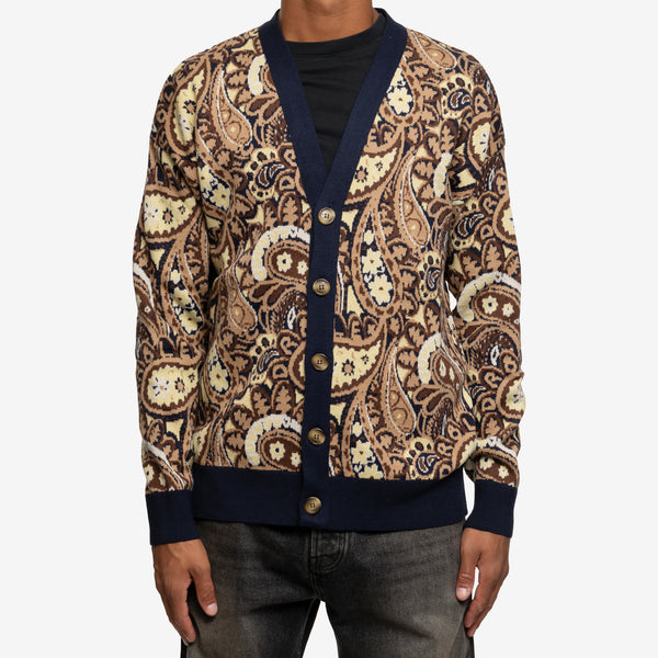 Drôle de Monsieur - La Cardigan Paisley in Navy