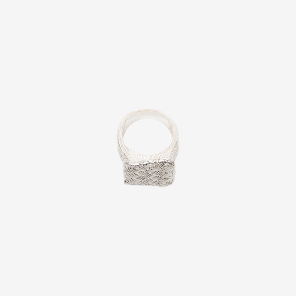 Bleue Burnham Woven Willow Ring in Silver