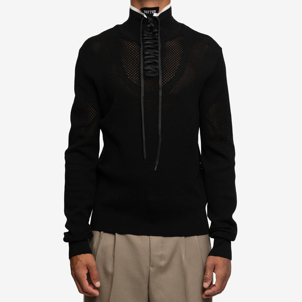 BOTTER Sweater for Mens Knitted Sneaker Turtleneck in Black