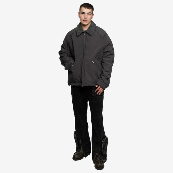 Juun.J Mens Nylon Deck Jacket in Grey