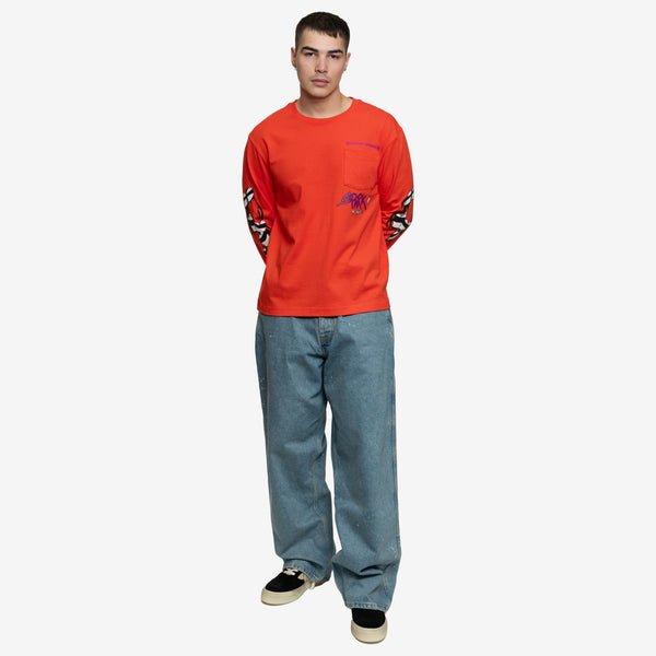 Chrome Hearts Men's Mattyboy Sadistic Lipstick LS T-Shirt in Red