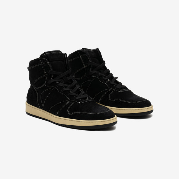 Rhude Shoes Rhecess Hi Suede Sneakers in Black