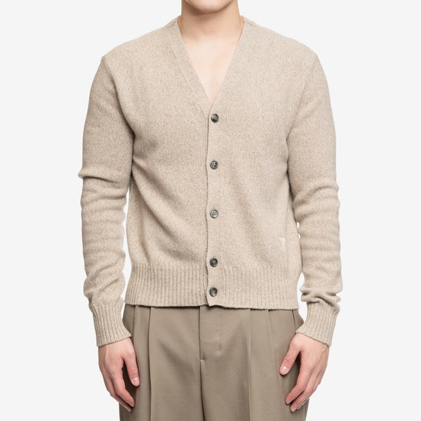 AMI Paris - Tonal Ami de Coeur Cardigan in Champagne