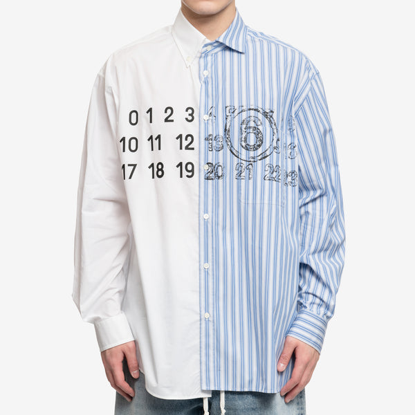 MM6 - Plain Stripe Shirt in White