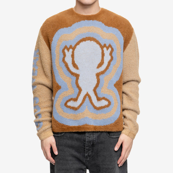 GCDS Mens Weirdo Fuzzy Jacquard Sweater in Multi