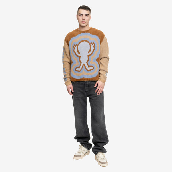 GCDS Mens Weirdo Fuzzy Jacquard Sweater in Multi