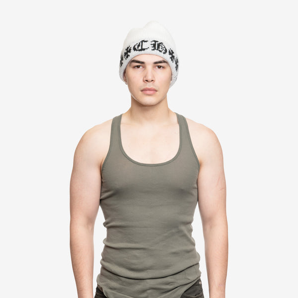 Chrome Hearts Big Daddy CH Beanie in White