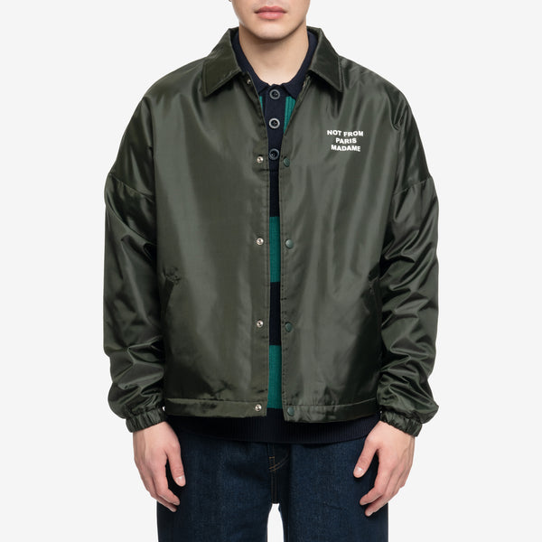 Drôle de Monsieur - La Veste Polaire Slogan in Khaki