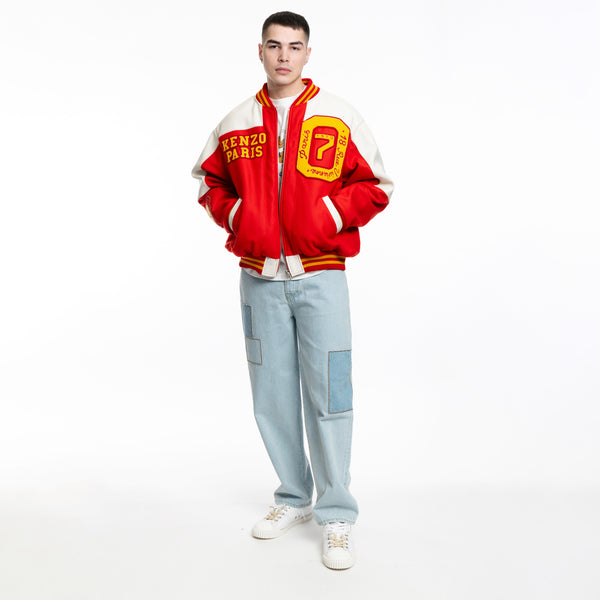 KENZO Mens Tiger Academy Varsity Jacket in Cherry