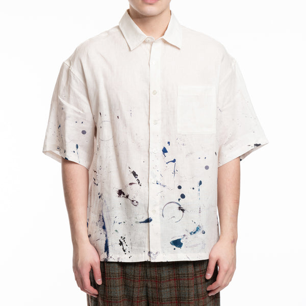 Mens Dom Rebel Monday Short Sleeve Shirt in Beige