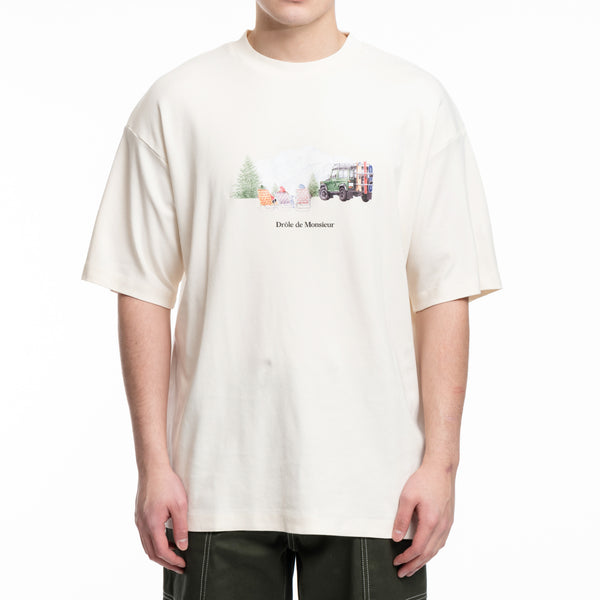 Drôle de Monsieur - Le T-Shirt Montagne in Cream