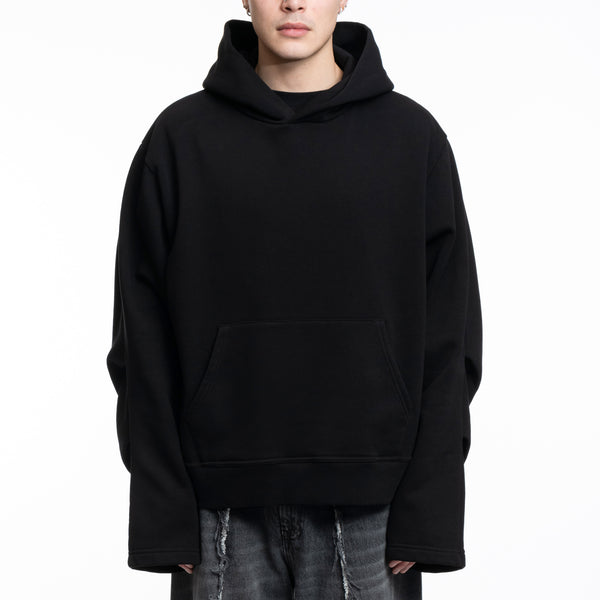 Maison Margiela MM6 Mens Tonal Embroidered Hoody in Black