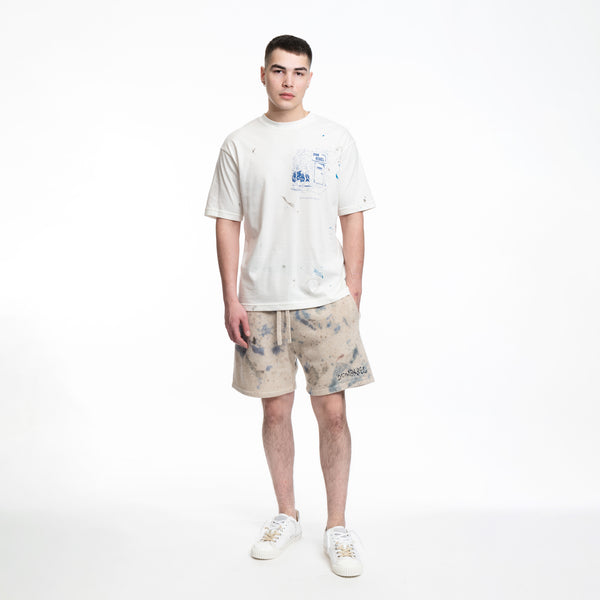 Mens Dom Rebel Tee Scuff Door T-Shirt in Ivory