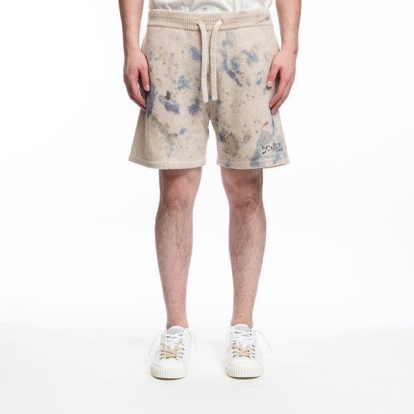 Mens Dom Rebel Knit Creator Shorts in Beige