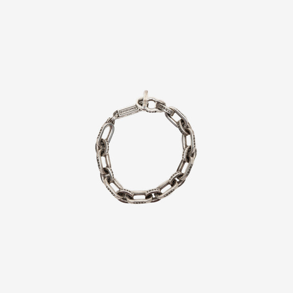 Chrome Hearts Paper E chain Bracelet in Sterling Silver