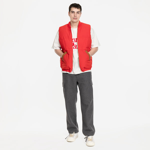 Drôle de Monsieur - La Doudoune Sans Manches in Red