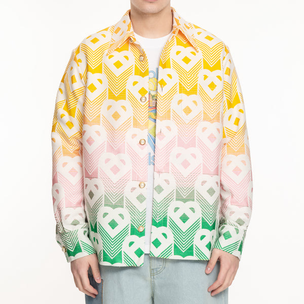 Men Casablanca Gradient Jacquard Shacket in Multi