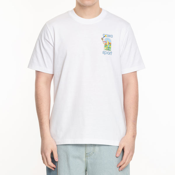 Casablanca for Men and Women Le Jeu Colore T-Shirt in White