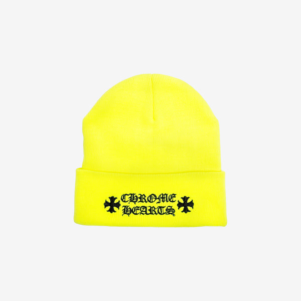 Chrome Hearts + CH + Watch Cap in Lime