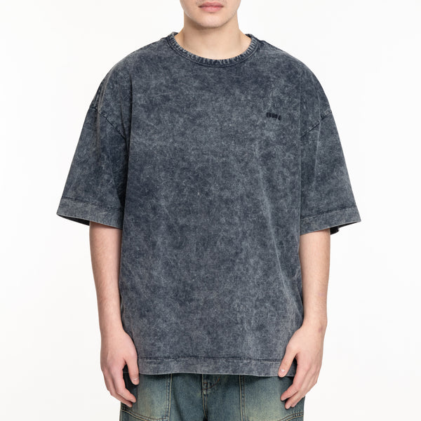 Juun.J Mens Garment Dyed T-Shirt in Blue